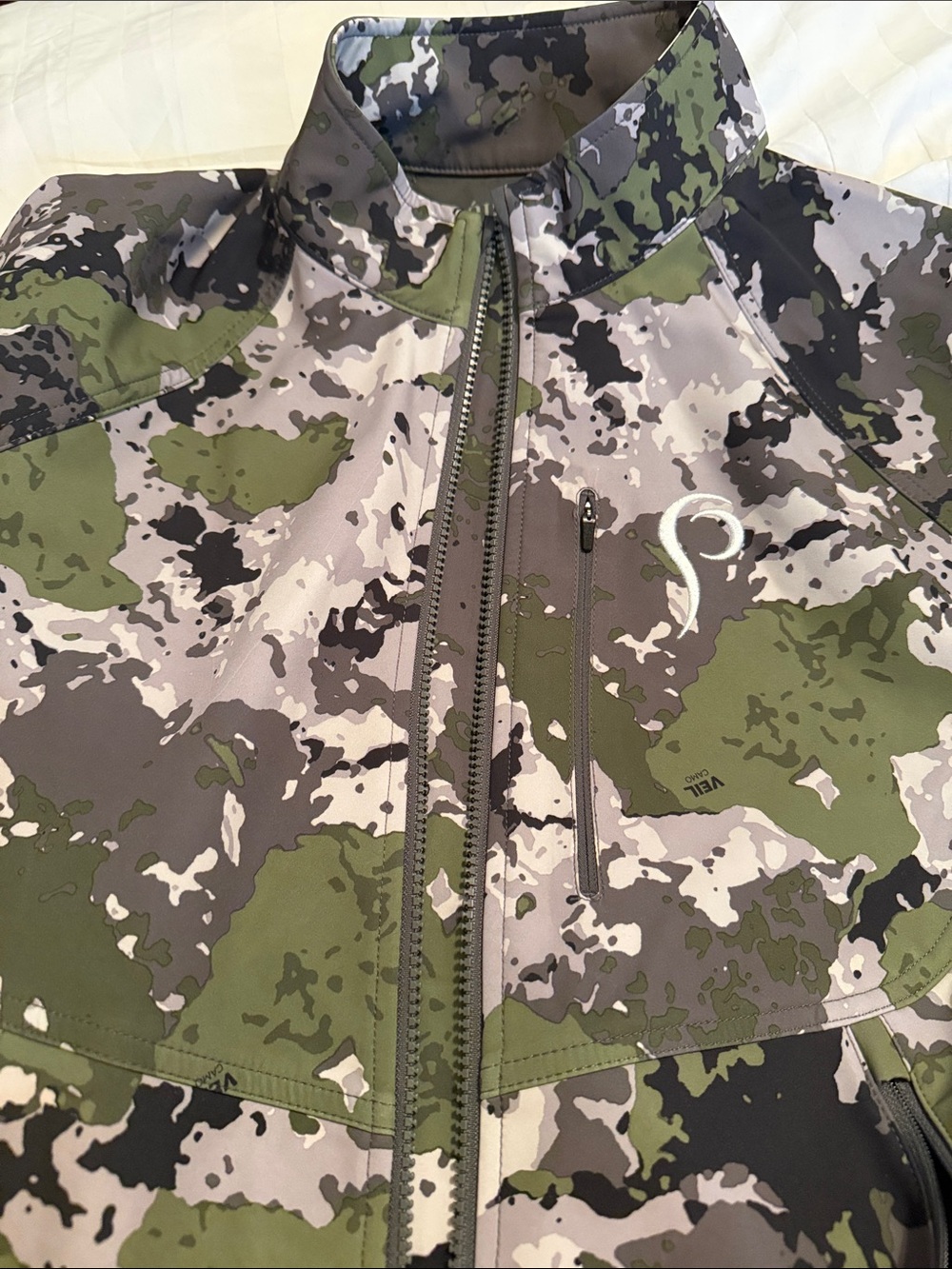 Women's Camo Ski Jacket - Olive/Gray